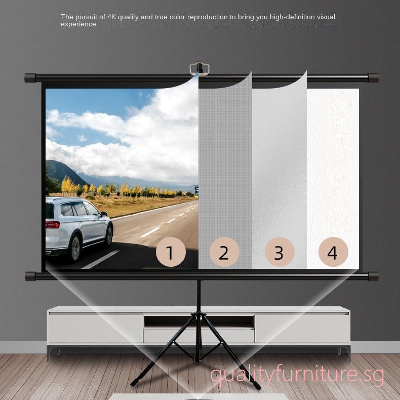 16:9 72/84/100 Inches Projection Screen Entertainment HD Ultra-Clear ...
