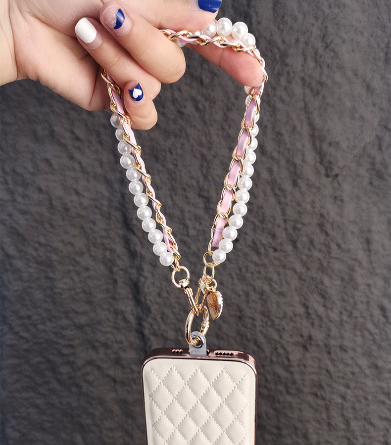 Mobile Phone Lanyard Short Leather Card Chain Portable Chain ins High ...