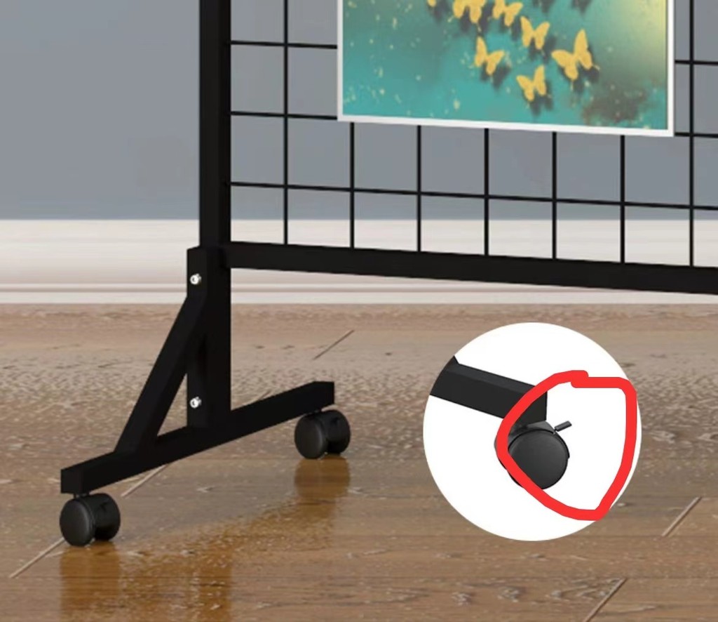 [in stock] Floor-standing Movable Wheeled Display Rack Grid Display ...