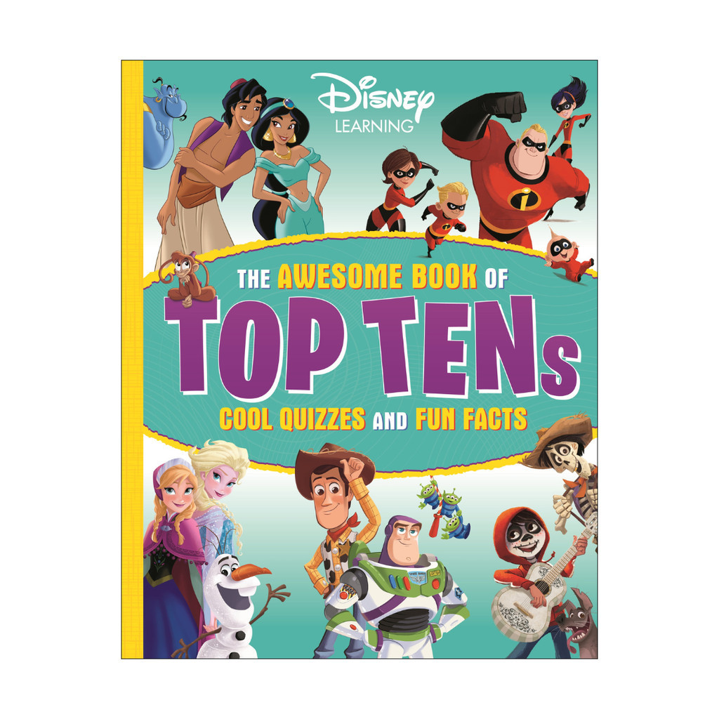 Disney Learning Book of Top Ten Lists For Kids with Cool Quizzes & Fun ...