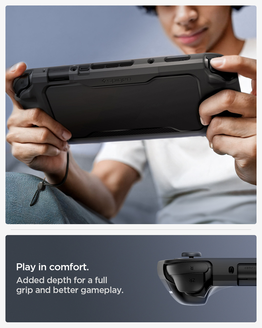Spigen Nintendo Switch 2 Case (2025) Rugged Armor With Adjustable Strap ...