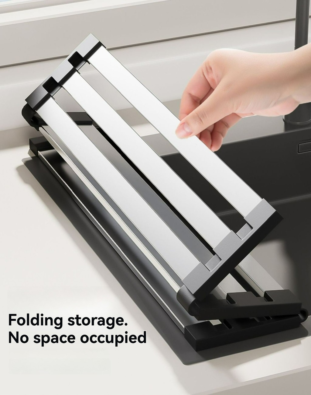 304 Stainless Steel Kitchen Sink Drain Rack Foldable Retractable Sink ...