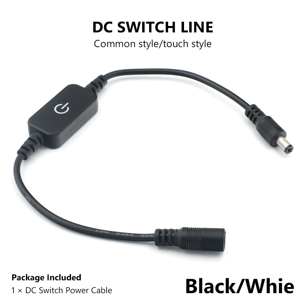 Inline Switch On Off with Female Male Power Cable 5.5x2.1mm DC ...