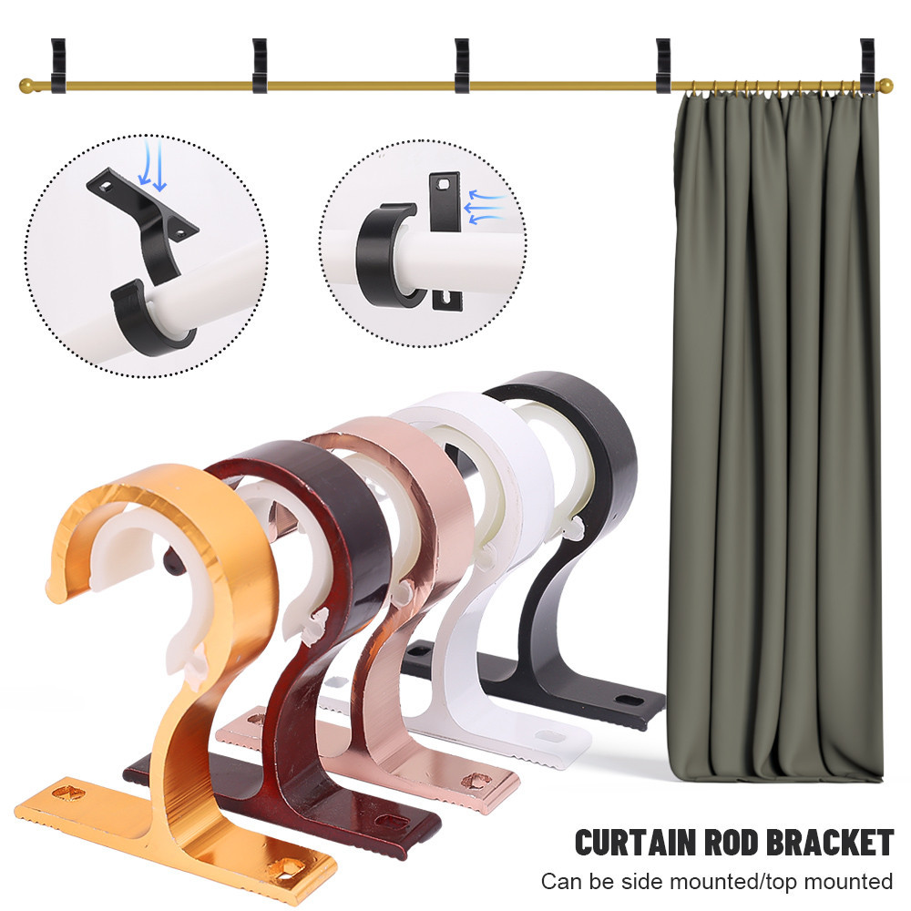 3/5 Pcs Universal Thicken Aluminium Alloy Curtain Rod Bracket Hooks ...