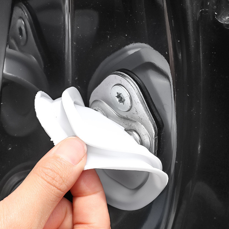 4PCS Car Door Shock-Absorbing Pad - Lock Buckle Buffer - Protective ...