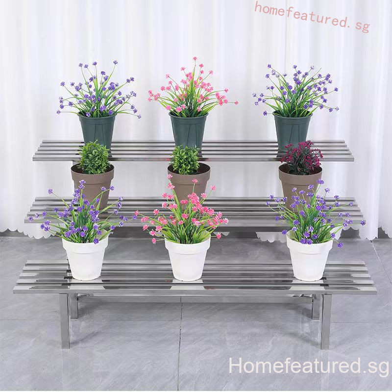 Multi-Layer Stainless Steel Plant Rack Flower Pot Stands Plant Single ...