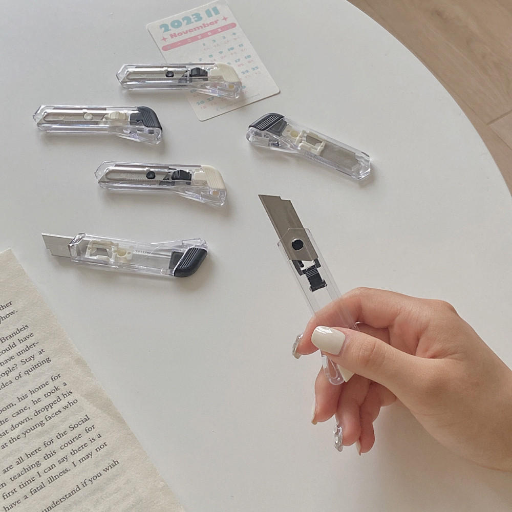ENWEI Mini Translucent Cutter Knife Parcel Cutter Office School ...