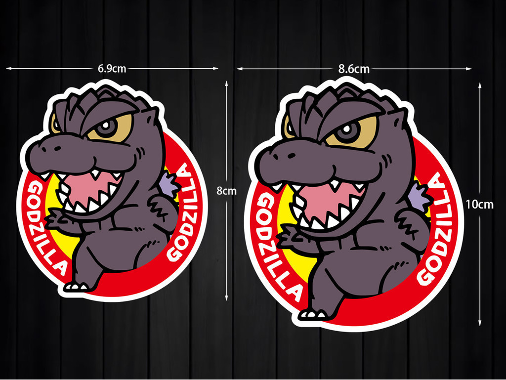 JDM Little Monster Anime Cartoon Waterproof Car Stickers Godzilla ...