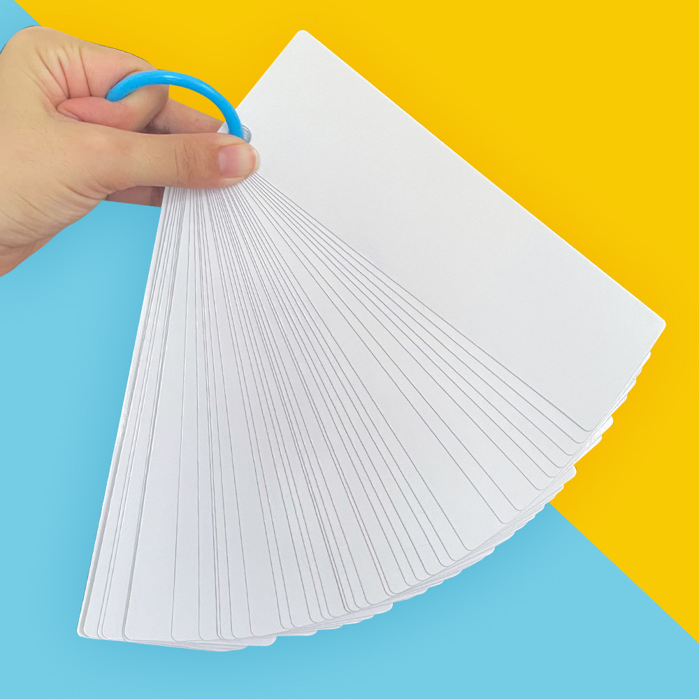 40Pcs Erasable Reusable DIY Blank Cards for Kids Puzzle Game Alphabet ...