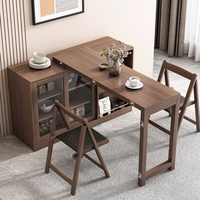 Dining Table Nordic Small Kananfei Household Walnut Color Dining Table ...