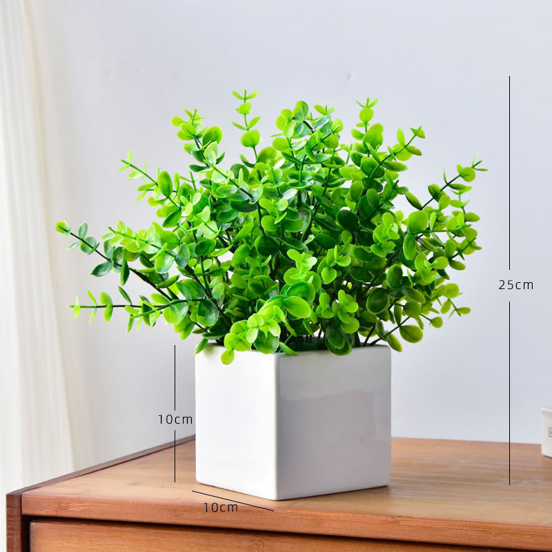 Fake Plants Artificial Plants in Pots Small Faux Plant Eucalyptus ...