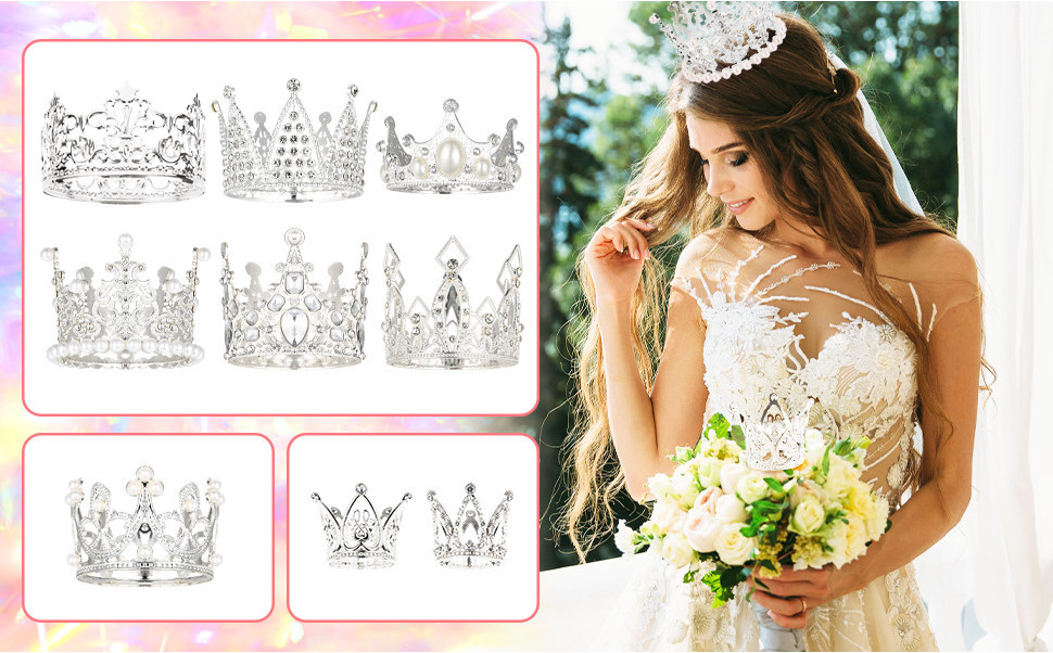 Crown Cake Topper, Mini Crowns, Crowns for Flower Bouquets Small Baby ...