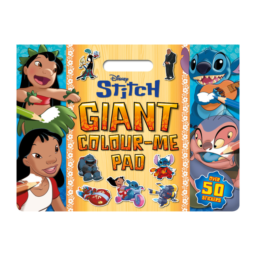 Disney Lilo & Stitch Giant Colouring Pad To Color With Over 50 Stickers ...