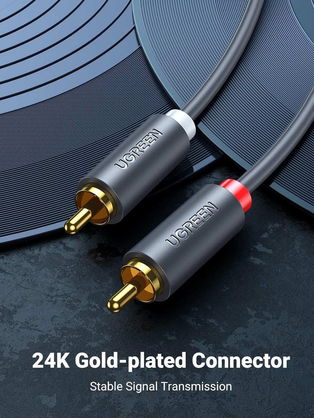 LUOM 3 RCA Cable Male To 3RCA Male Stereo Audio Video RCA Cable RG59 Gold Plated For Connecting Your VCR, DVD, HDTV And Other Home Theater Audio Video Equipment, 4.5ft 1.5m