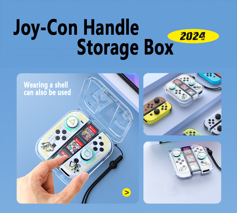 Joycon handle storage case box transparent for nintendo switch ...