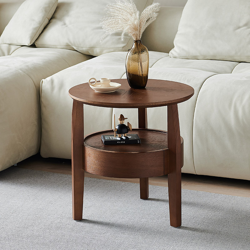 Minimalist Side Table Bedside Table Simple Retro Style Edge Table Small ...