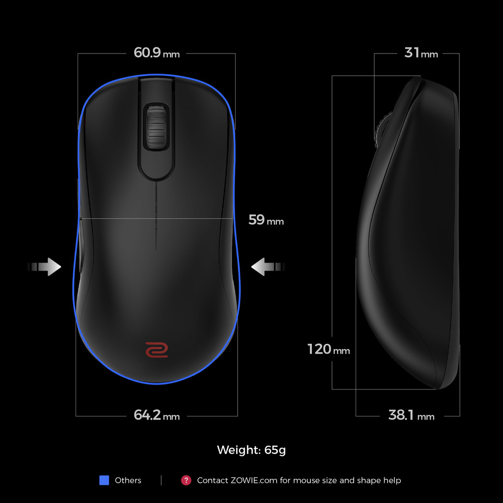 New] BenQ ZOWIE S2-DW S2-DW 4K Wireless Mouse for Esports