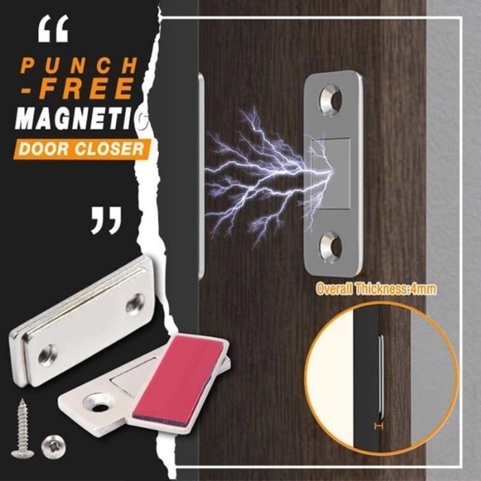 HOME 2pcs/set Ultra Thin Super Strong Magnetic Door Closer,Magnet Door ...