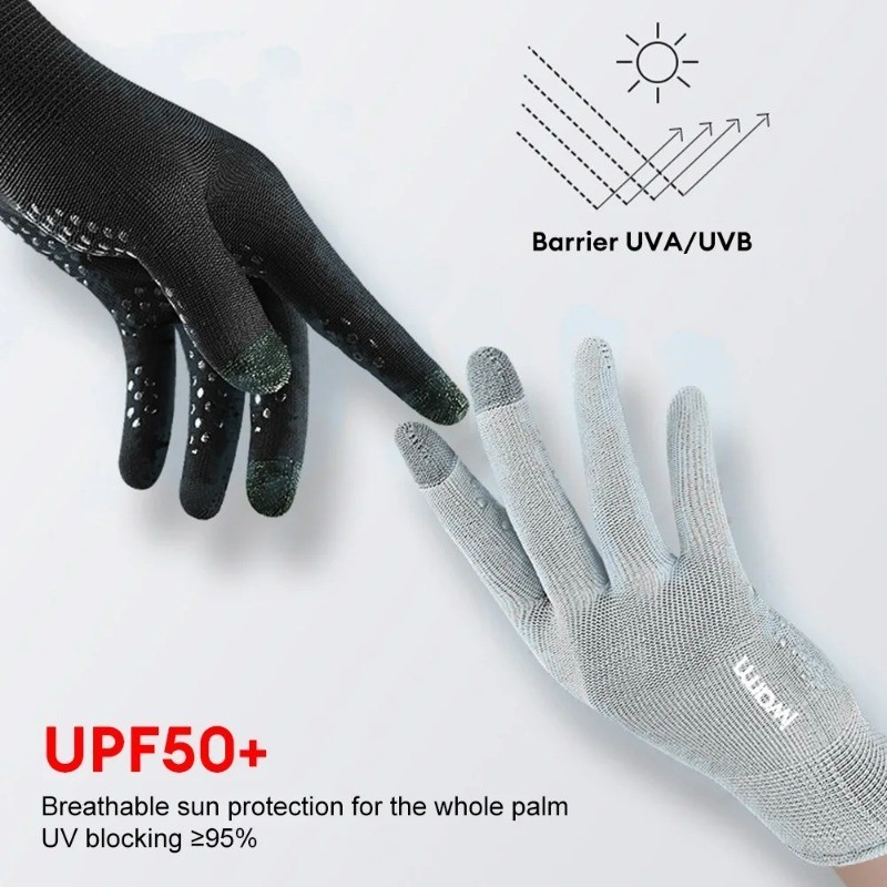 1 Pair Women Men Sun Protection UV Breathable Gloves / Anti-Slip Touch ...