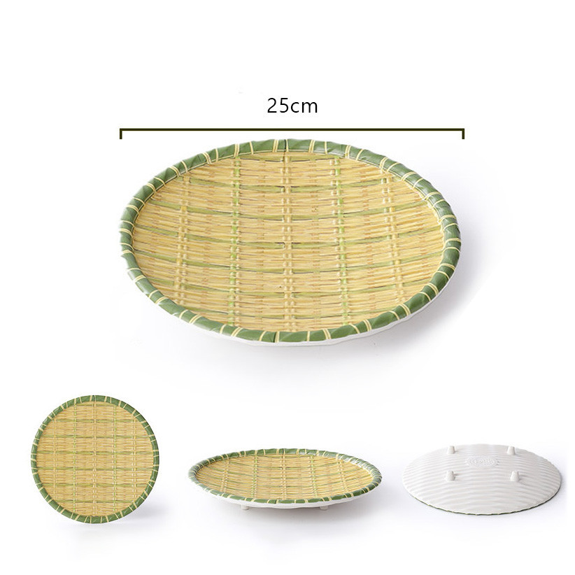 【30%OFF】Romantika Round Rectangle Rattan Design Melamine Plate ...