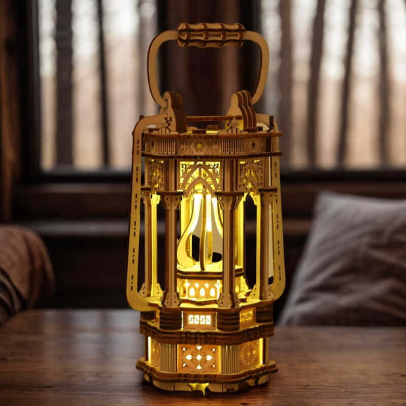 Magic Vintage Lightable Lantern 3D DIY Jigsaw Puzzle Lamp Model ...