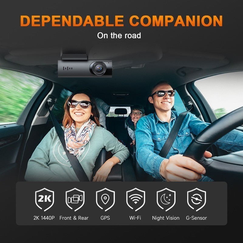 70mai DashCam Front Rear Camera 2K+1K WiFi GPS Driving Recorder ...
