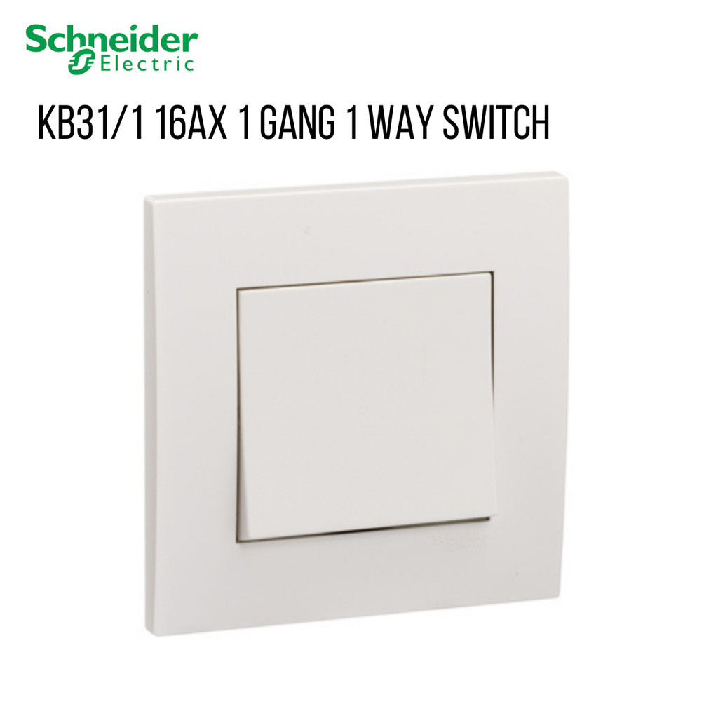 Schneider Series White Switches & Sockets KB31/1 1 GANG 1 WAY SWITCH ...