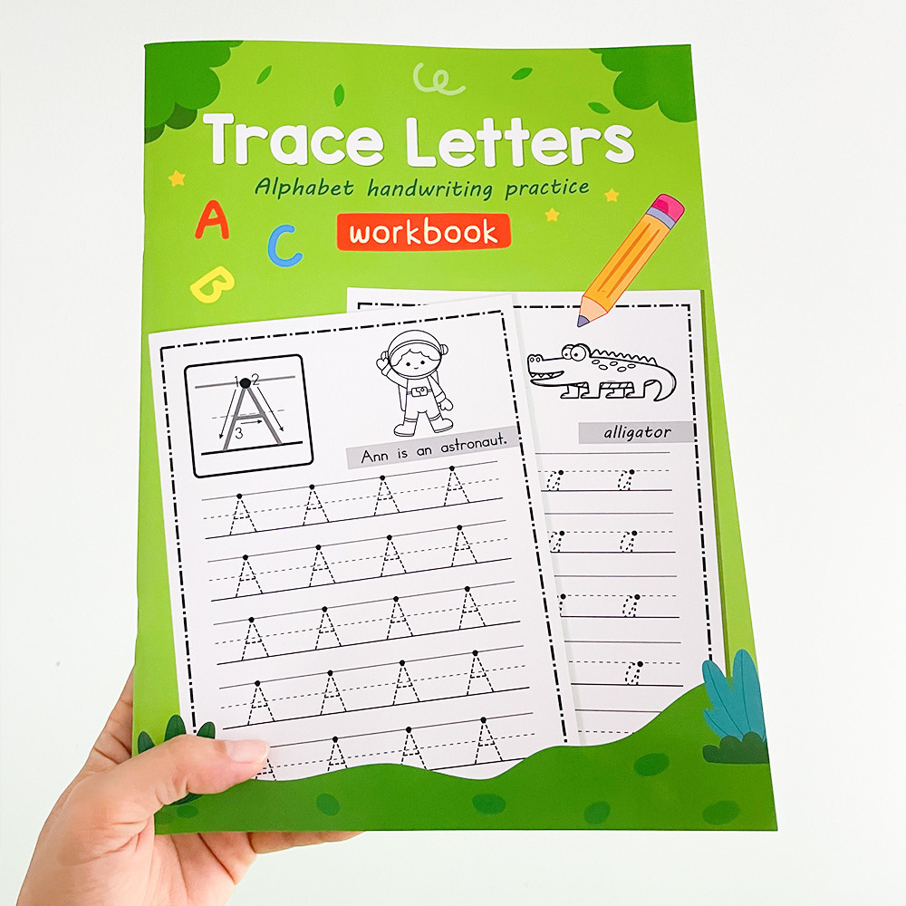 Kids Tracing Book Alphabet Number Set Handwriting Practice Workbook ABC ...