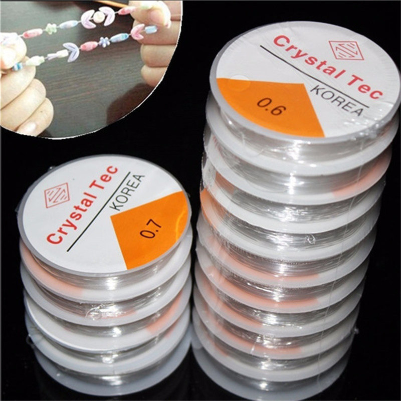 2 Rolls/Lot 0.5-1.0mm Diameter Crystal Elastic Beading Cord String ...