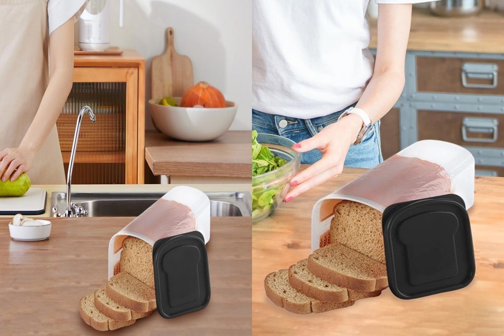 bangla| Bread Crisper Clear Bread Storage Box with Lid Food Grade ...
