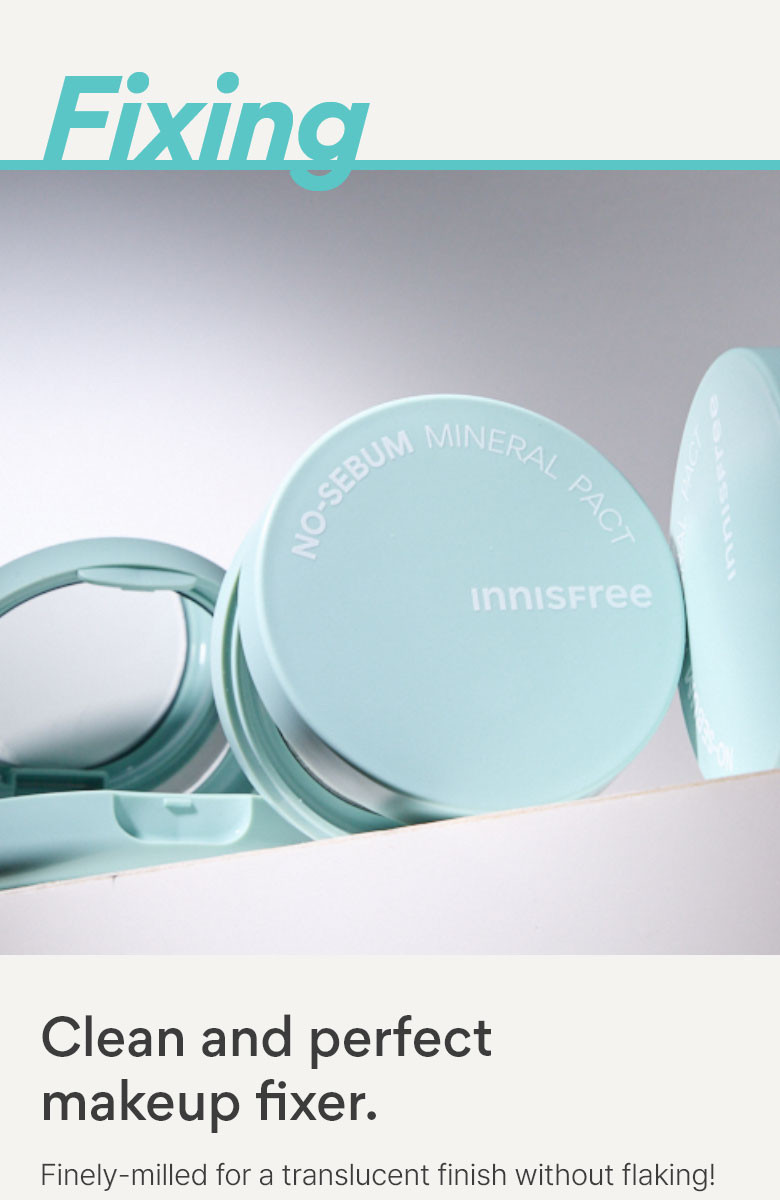 INNISFREE No Sebum Mineral Pact 8.5g - Makeup Setting, Oil Control ...