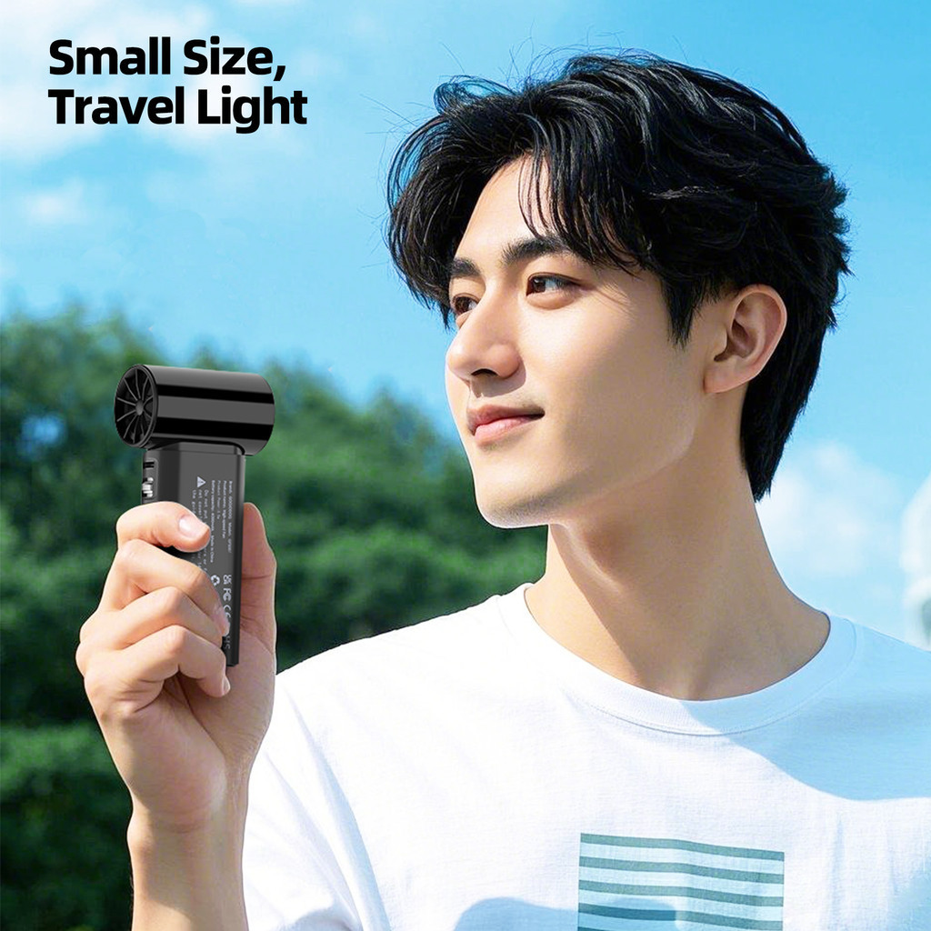 GOOJODOQ Mini Handheld Fan Portable Travel High-speed Turbo Jet Fans ...