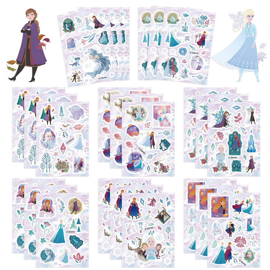 Disney Princess Frozen DIY Sticker Set (8 Styles) - Reusable Character ...