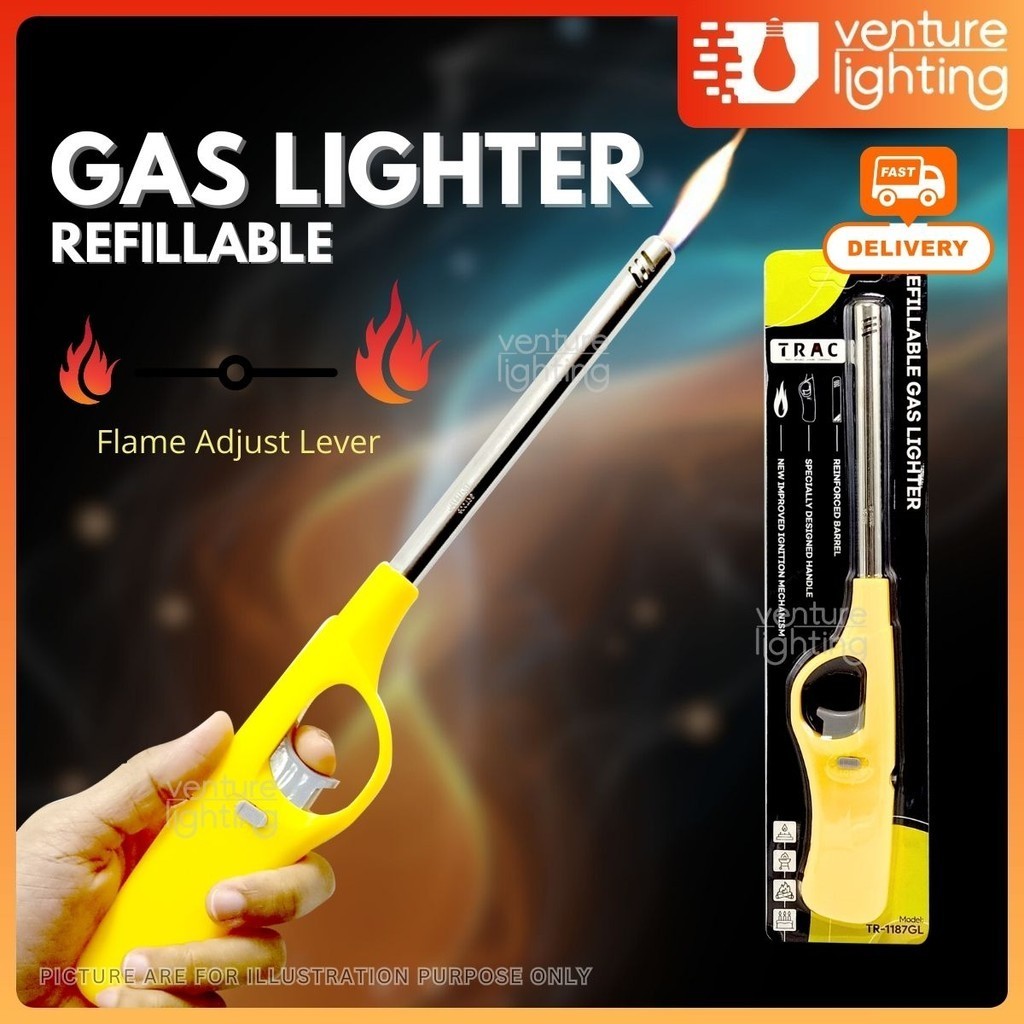 TRAC Refillable Lighter Gas Lighter Pemetik Api Dapur Gas Utility ...