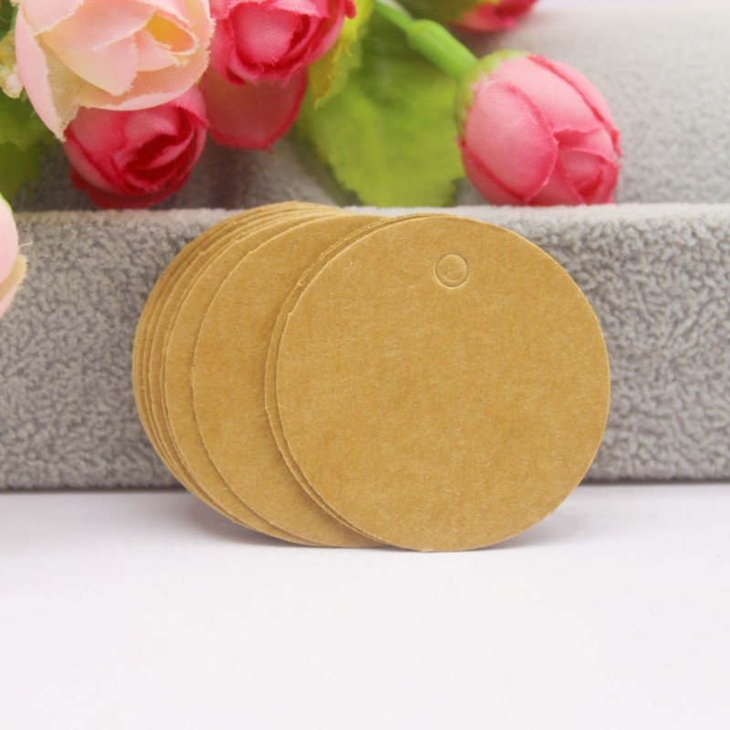 Various paper gift hang tags, 100 pieces per batch, white kraft paper ...