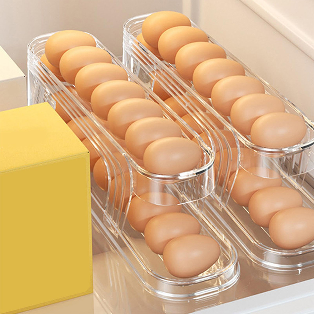 Encora 2 Layer Transparent Egg Storage Rack Bekas Plastik Telur ...