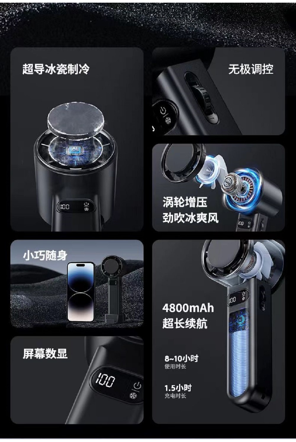 New High-speed Handheld Cold Compress Small Turbo Fan Semiconductor ...