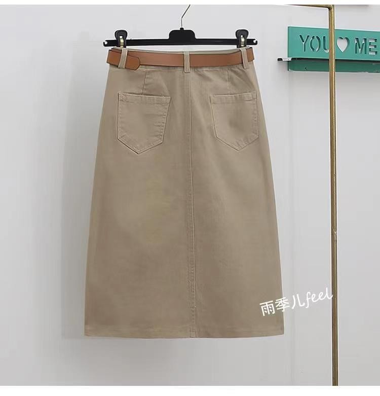 2024 Casual Skirt Women's Mid-Length Spring Summer Korean Version High ...
