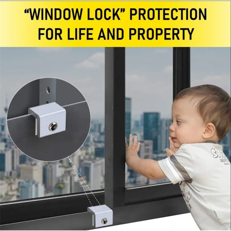 SLXC-4 Sets Sliding Window Locks - Door Screen Window Stopper -For Home ...