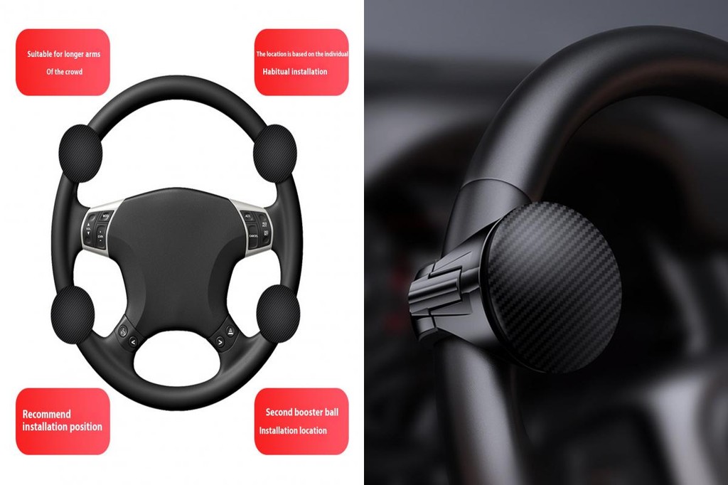 SGES Steering Wheel Aid Ergonomic Steering Wheel Knob Universal Car ...
