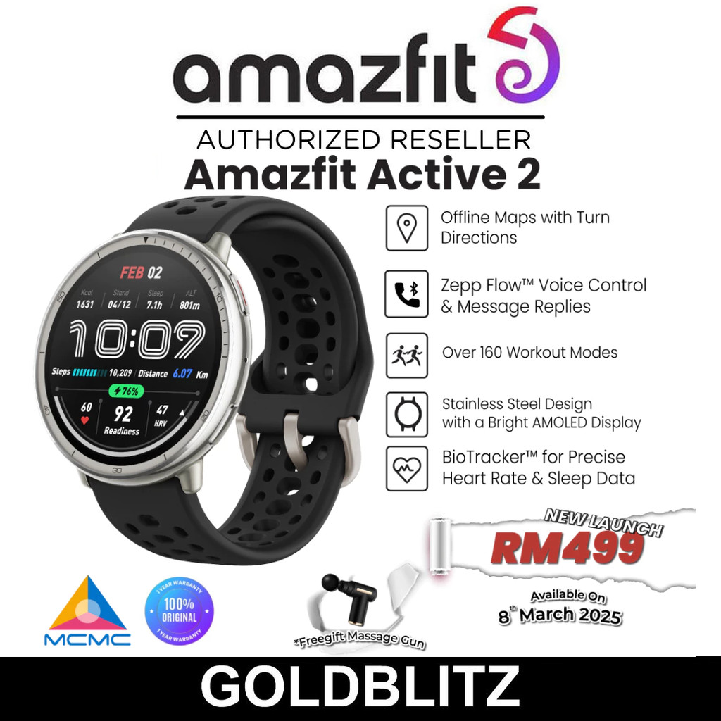 Amazfit Active 2 Round 44mm 1.32