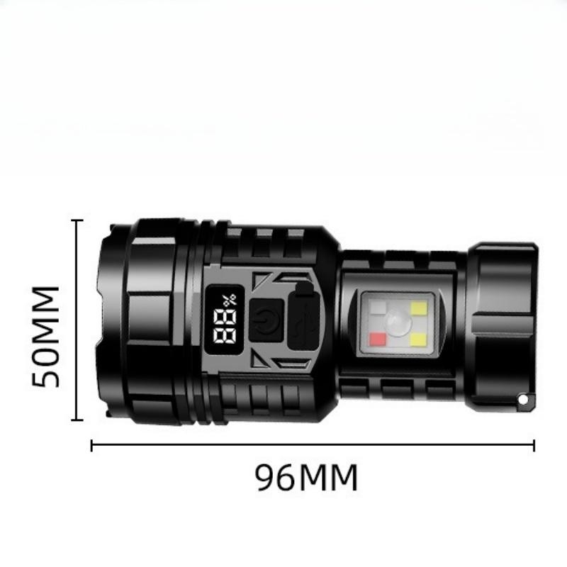 9-mode ultra bright LED flashlight USB rechargeable electric torch with ...