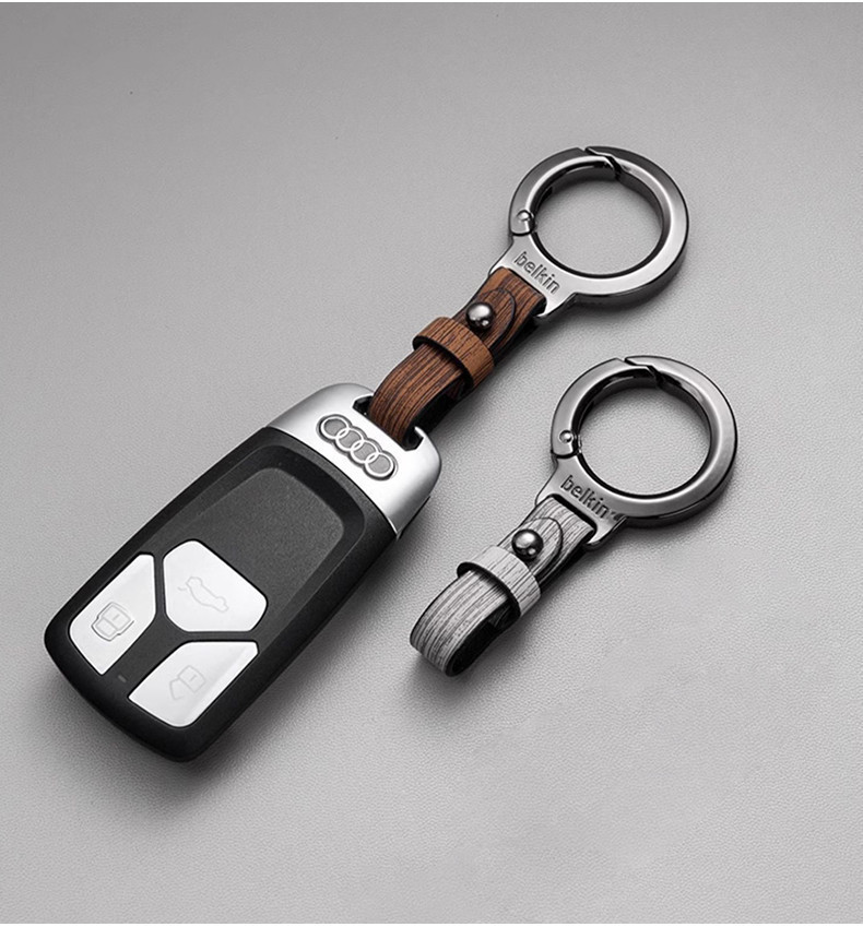 Leather Car Keychain Ring Key Holder Motor Key Chain Case Motorcycle ...