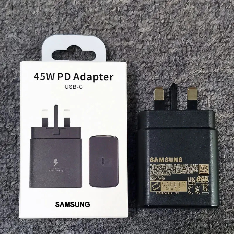 For Samsung 45W PD USB Type C Quick Charger UK Plug Super Fast Charging ...