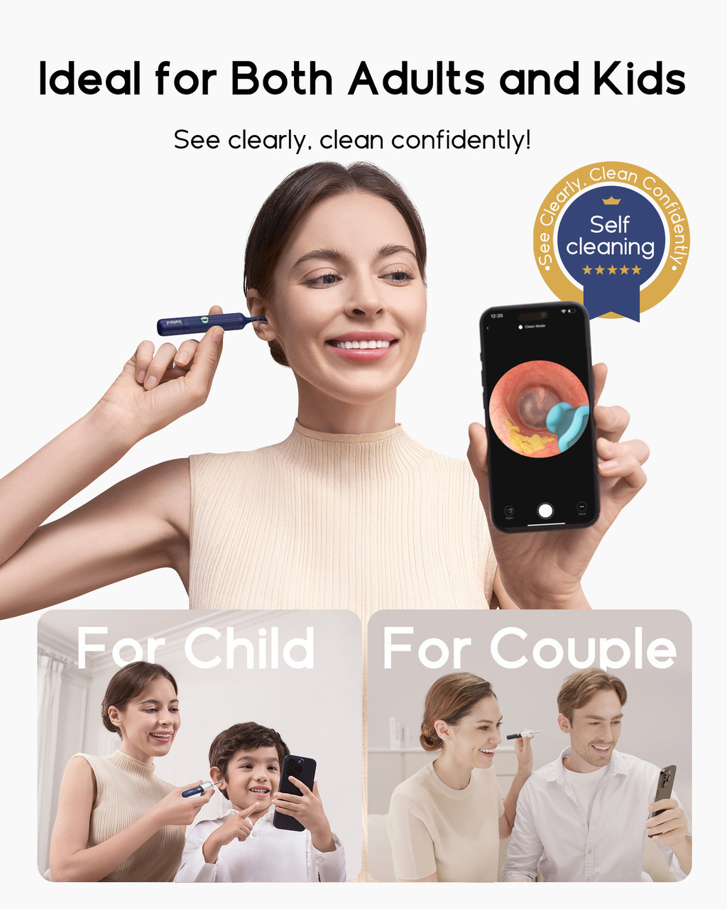 2025 New Bebird EarSight Plus Visual Ear Cleaner Earpick Bendable HD ...