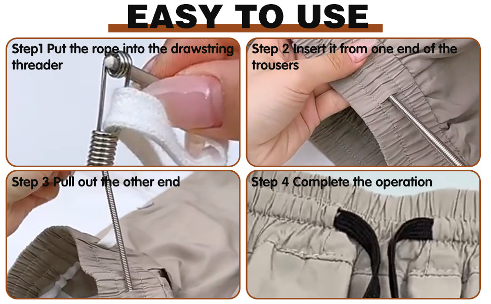 Spring Drawstring Threader Tool Bendable Rope Threader Clip Multi ...