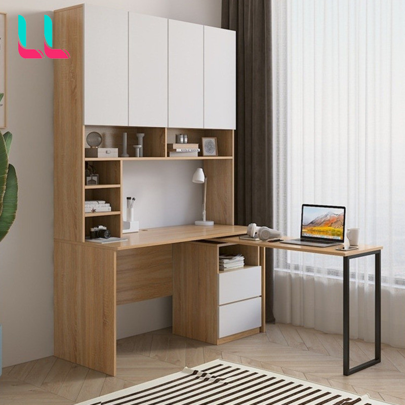 LL Coffee Table Study Computer Rotating Angle Desk Bookshelf Integrated ...