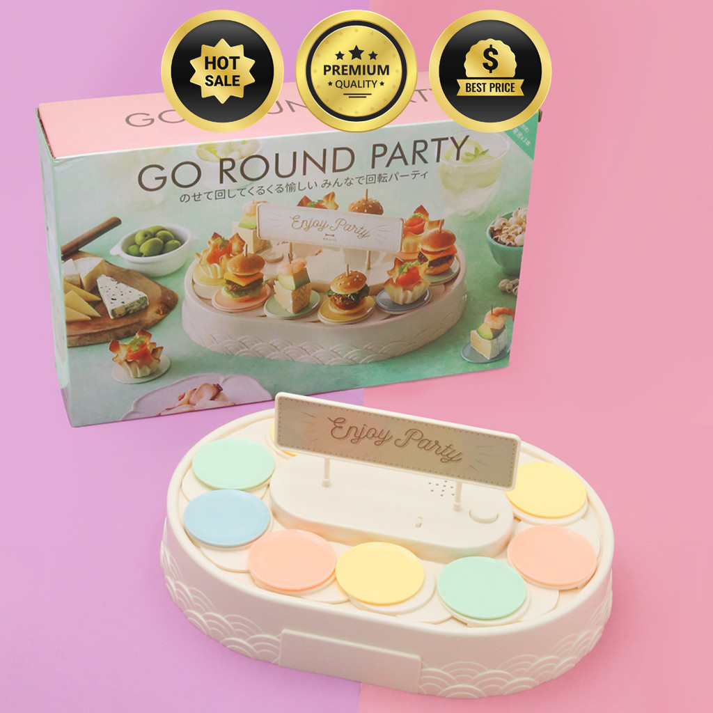 Round Party Birthday Cake Candy Rotating Ivory Automatic Dessert ...