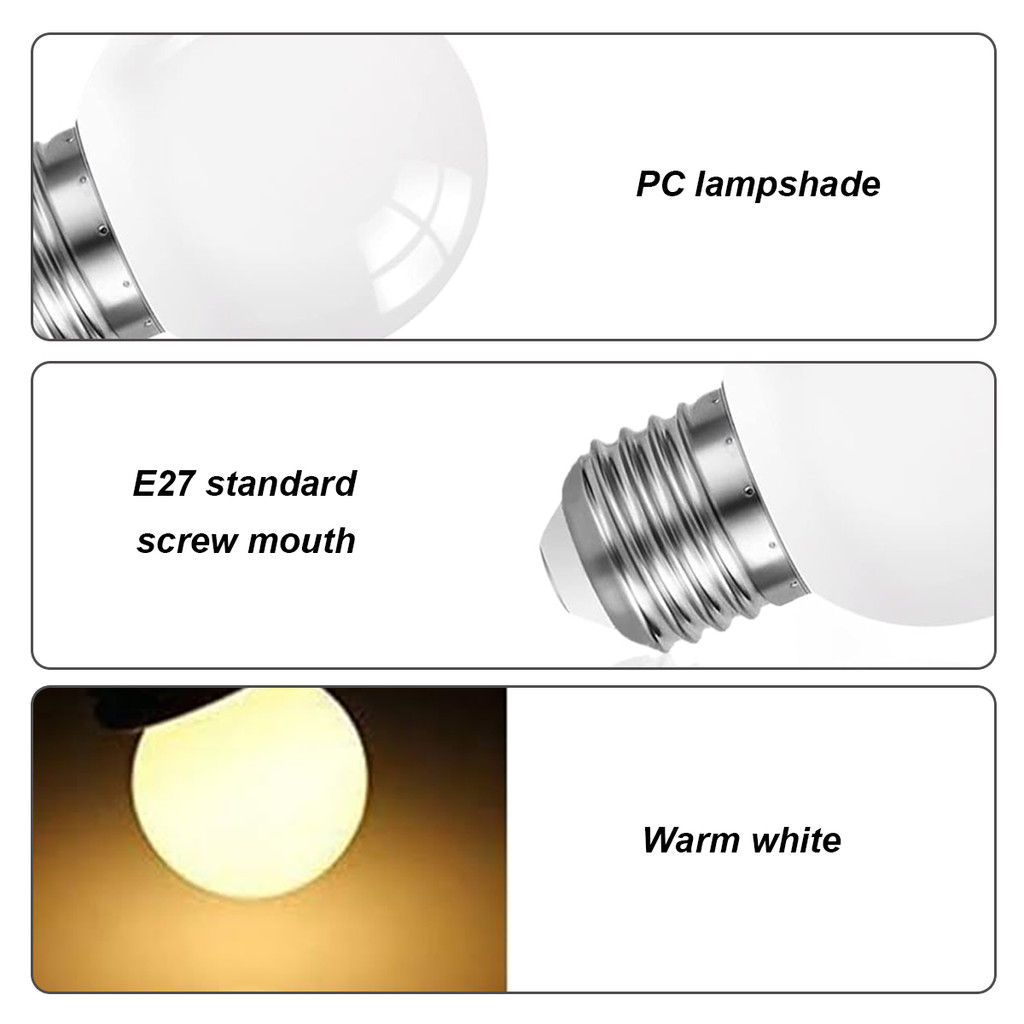 6 Packs E27 Led Bulb 1W 2W 3W Retro Edison Small Screw Ses Sbc Warm ...