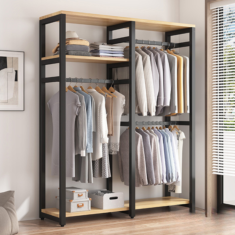 Wardrobe Clothes Hanger Rack Floor Standing Household Bedroom Simple ...